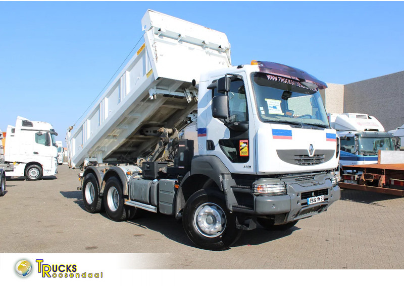 Camion benne Renault Kerax 410 + 6x4 + 3side tipper + spring + manual