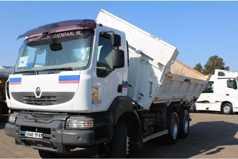 Camion benne Renault Kerax 410 + 6x4 + 3side tipper + spring + manual