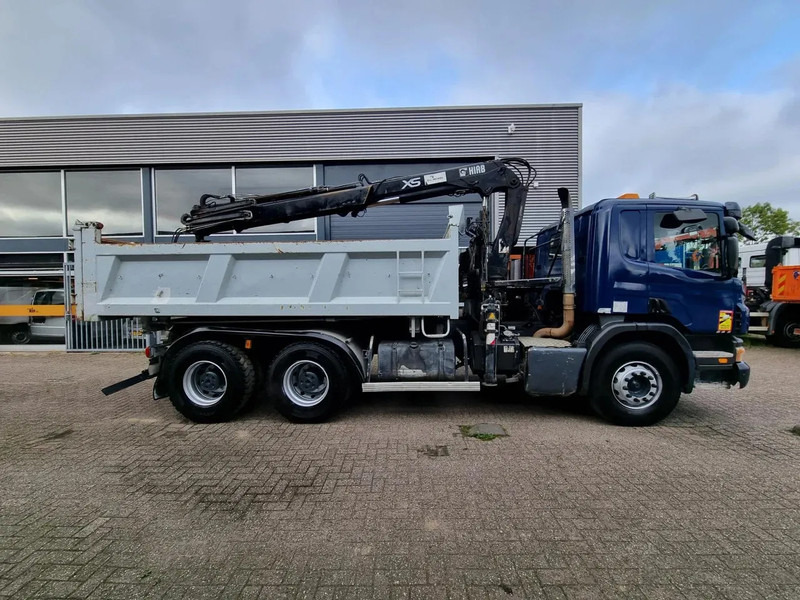 Camion benne Scania P380 6X4/ Drieseitenkipper/ Hiabkrane 166 XS/ Greifer