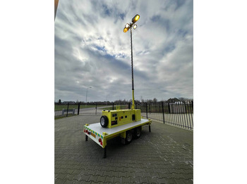 Groupe électrogène Atlas-Copco Unique generator with light pole on trailer!