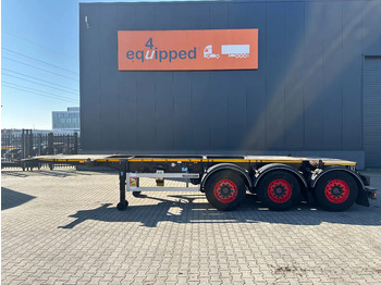 Semi-remorque porte-conteneur/ Caisse mobile Burg 20FT ADR (EX/II, EX/III, FL, AT) chassis, leeggewicht: 3.690kg, SAF INTRADISC, 2x liftas, NL-chassis, APK/ADR: 10-2025