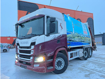 Benne à ordures ménagères Scania G 370 6x2/4 NTM KGH-HB 21 m3