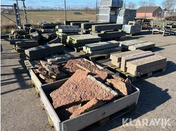 Matériel de chantier Blandet granit sten