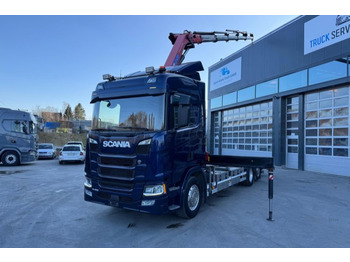 Camion grue, Camion porte-conteneur/ Caisse mobile Scania R450 6x2 BDF HMF2120-5