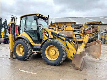 Tractopelle Cat 434F - 4 Buckets + Forks / All Wheel Steering