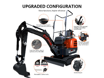 Mini pelle neuf LADYS LA16Pro Mini Excavator Kubota Euro 5/Epa Engine Mini Excavator For Sale