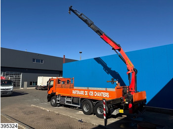 Camion plateau, Camion grue Iveco Trakker 360 6X4, EURO 6, Steel suspension, Palfinger, Remote