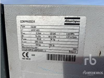 Compresseur d'air ATLAS COPCO GA26P Compresseur A Air (Inoperable)