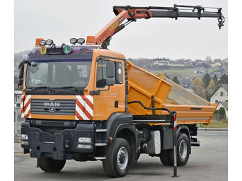 Camion grue, Camion benne MAN TGA 18.360 * PK 10501 + FUNK *4x4