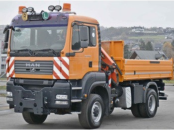 Camion grue, Camion benne MAN TGA 18.360 * PK 10501 + FUNK *4x4