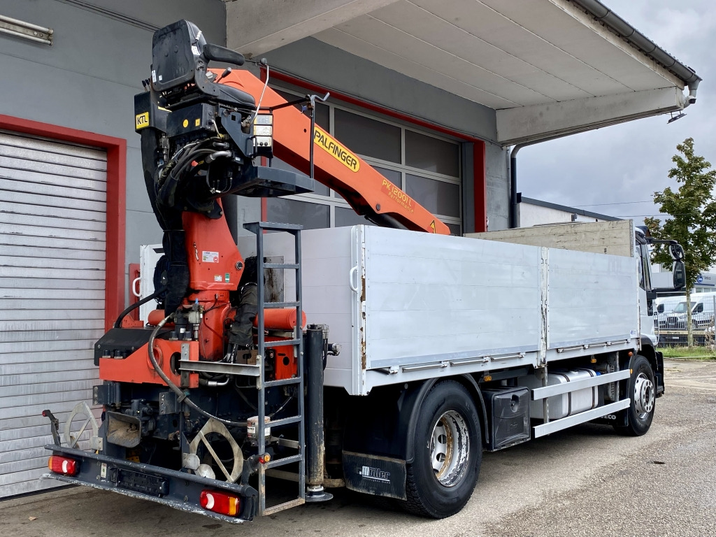 Camion plateau, Camion grue Iveco EuroCargo ML180E28 EEV Palfinger PK12001L AHK