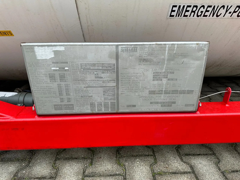 Cuve de stockage pour transport de carburant SINGAMAS 20FT ISO, 26.000L/1-COMP/3 BAFFELS/3 manholes, 5Y inspection: 06/2027