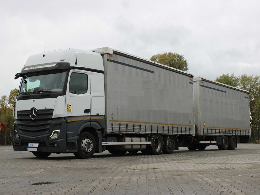 Camion à rideaux coulissants Mercedes-Benz Actros 2542, 6X2, NAVIGATION + PANAV TVK18M
