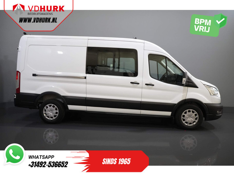 Fourgon utilitaire, Utilitaire double cabine Ford Transit 2.0 TDCI 130 pk L3H2 DC Dubbel Cabine 7 Pers. / Adapt. Cruise/ Riem V.V./ CarPlay/ PDC/ Navi/ Camera/ Airco/ Trekhaak