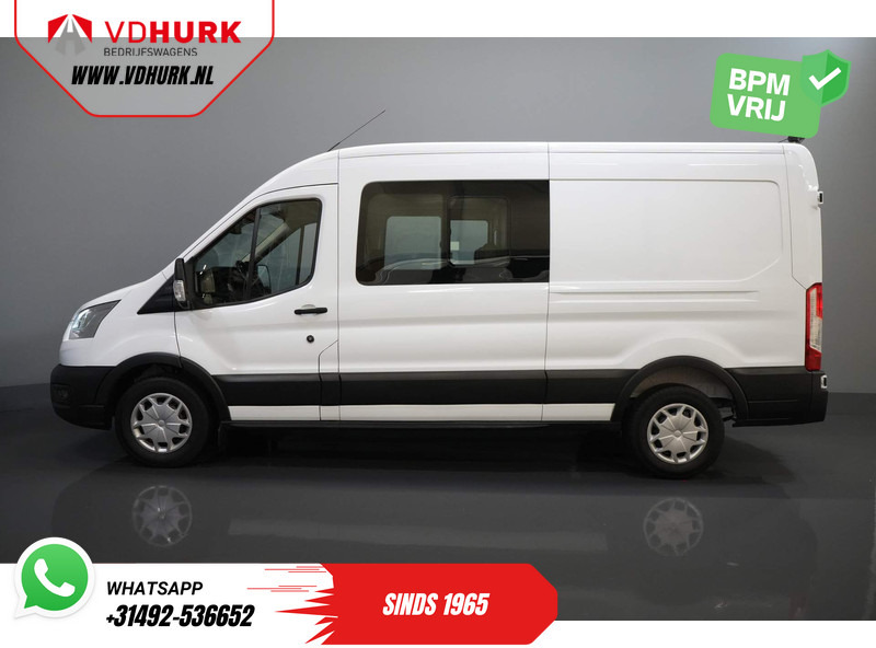 Fourgon utilitaire, Utilitaire double cabine Ford Transit 2.0 TDCI 130 pk L3H2 DC Dubbel Cabine 7 Pers. / Adapt. Cruise/ Riem V.V./ CarPlay/ PDC/ Navi/ Camera/ Airco/ Trekhaak