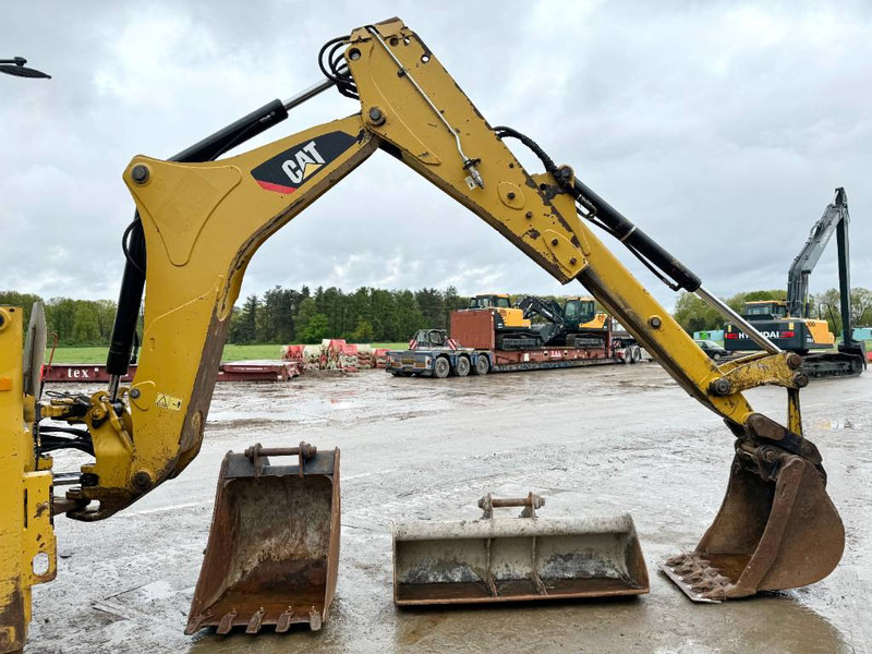 Tractopelle Cat 434F - 4 Buckets + Forks / All Wheel Steering