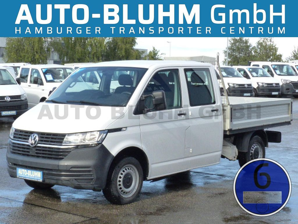 Utilitaire plateau, Utilitaire double cabine Volkswagen T6.1 TDI-SCR Doka + Klima 5-Sitze Leiterträger