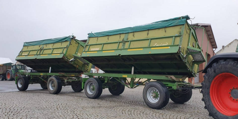 Benne agricole Przyczepa transportowa Krone KRONE DK225 / 16 Przyczepa Krone wywrotka 3 s…