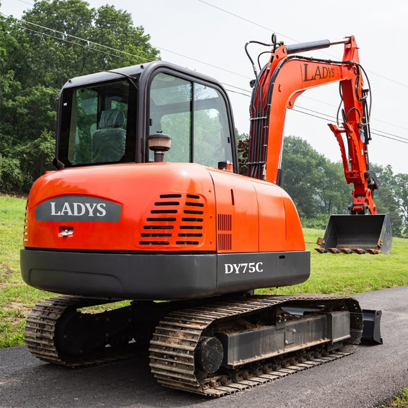 Pelle neuf LADYS DY75C Small Crawler Excavator Euro 5/EPA Yanmar Engine Mini Small Excavator For Sale