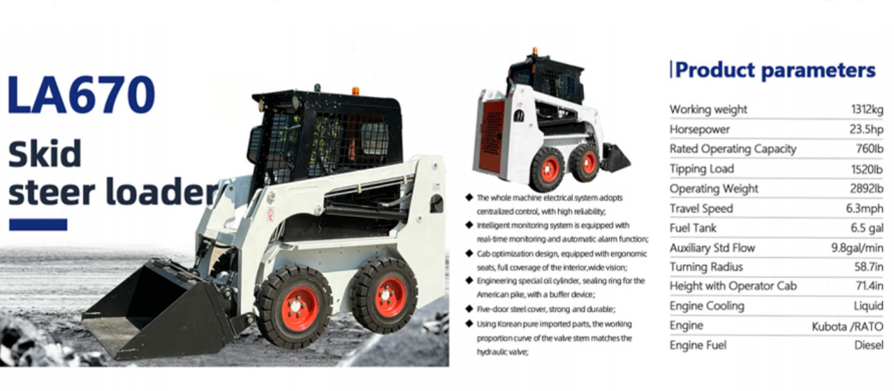 Mini Skid Steer Loader Kubota/Yanmar Engine CE/EPA/Euro 5	 Compact High Quality Mini Skid Steer Loader For Sale en leasing occasion Mini Skid Steer Loader Kubota/Yanmar Engine CE/EPA/Euro 5	 Compact High Quality Mini Skid Steer Loader For Sale