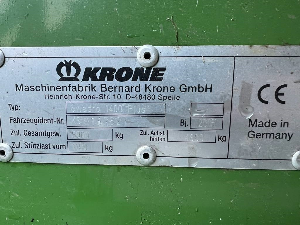 Krone Swadro 1400 Plus  en leasing occasion Krone Swadro 1400 Plus