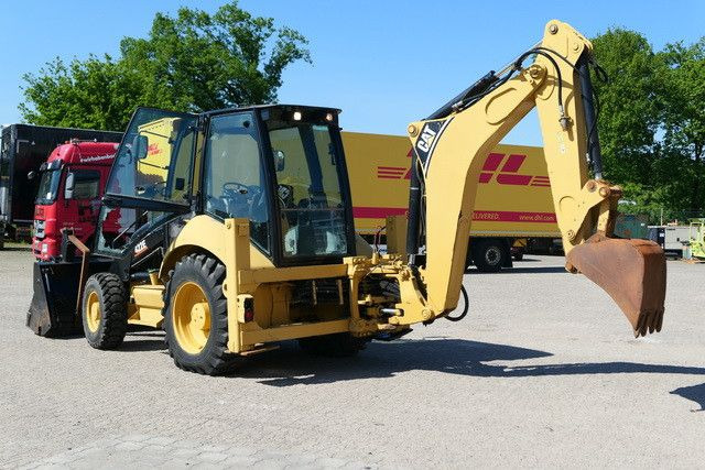 Tractopelle CAT 422E/424 4x4, Mehrzweckgerät, Palettengabel