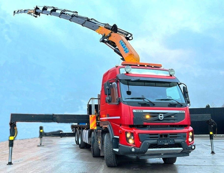 Camion grue Volvo FMX 500 8x2 EFFER 585 FLY JIB WINCH WINDE Kran